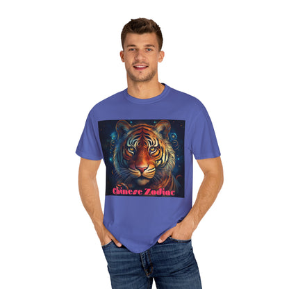 Chic Chinese Zodiac Tiger T-Shirt, Unisex Graphic Tee, Astrology Apparel, Zodiac Fashion, Year of the Tiger Shirt