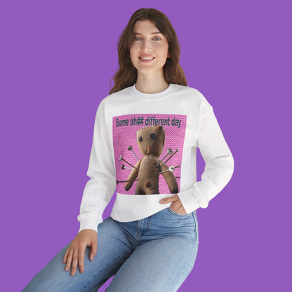 Voodoo Doll Funny Graphic Crewneck Sweatshirt Humor, Quirky Style