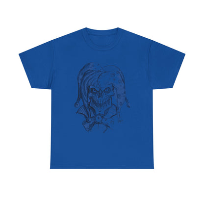 Skull Jester Sketch T-Shirt — Gothic Horror Skull Joker Tee