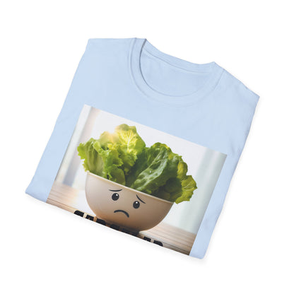 Cute T-Shirt with Sad Salad Face Design