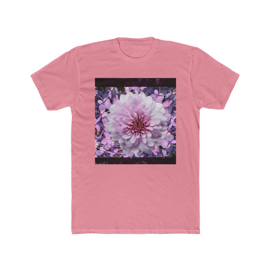 Floral Lilacs Bloom Unisex Cotton Crew Tee, Floral T-Shirt, Summer Outfit, Gift for Nature Lovers, Eco-Friendly Apparel, Botanical Tee