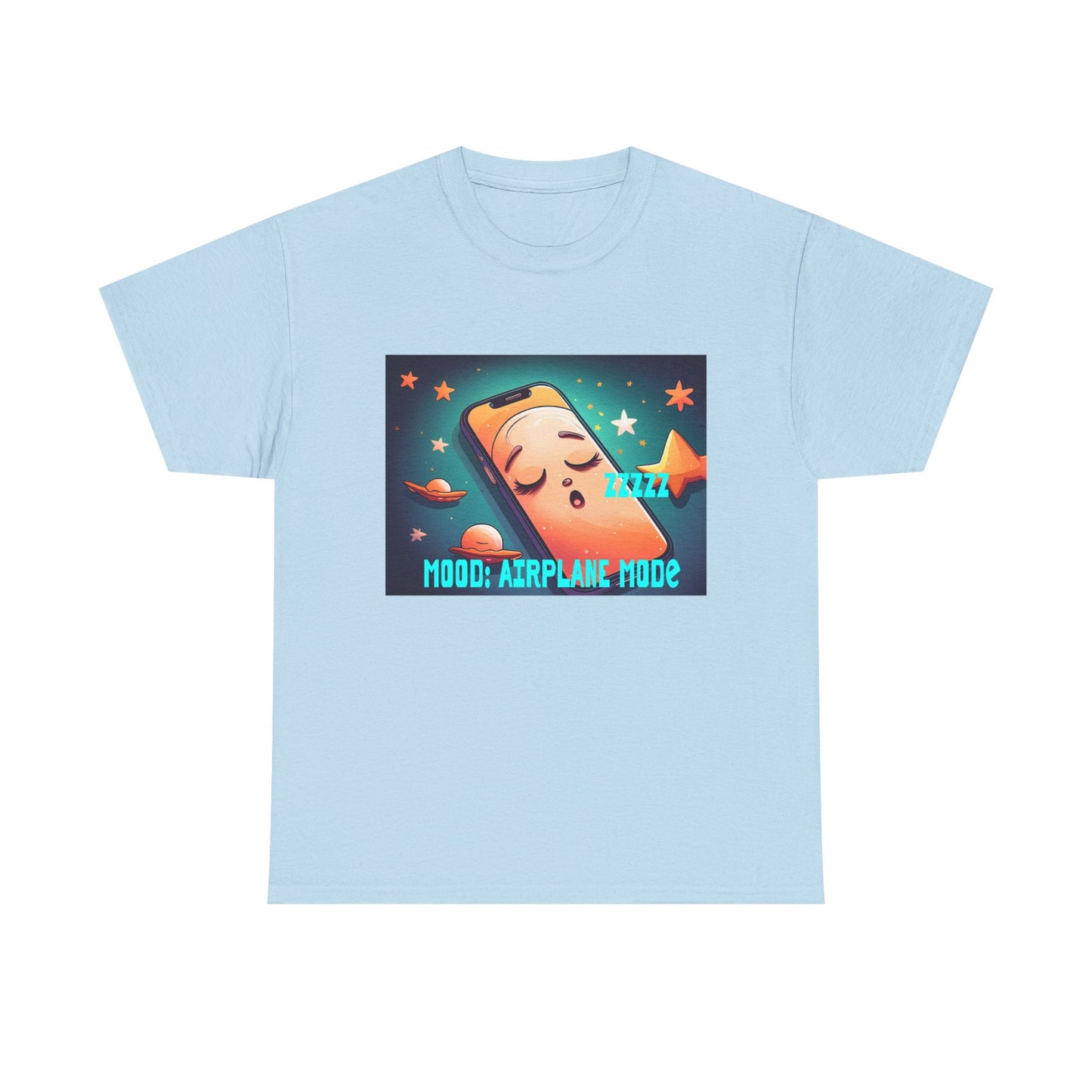 Tee Shirt - Airplane Mode Cute Phone Sleeping Design