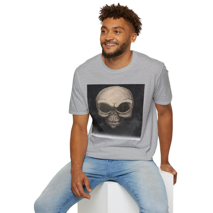 Skull Art Unisex Softstyle T-Shirt - Edgy Graphic Tee for Halloween, Festival Wear, Music Lovers, Gift Idea, Casual Style