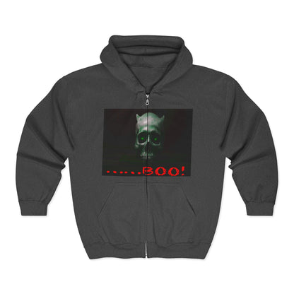 Dark Green Eyed Demon Full Zip Hooded Sweatshirt