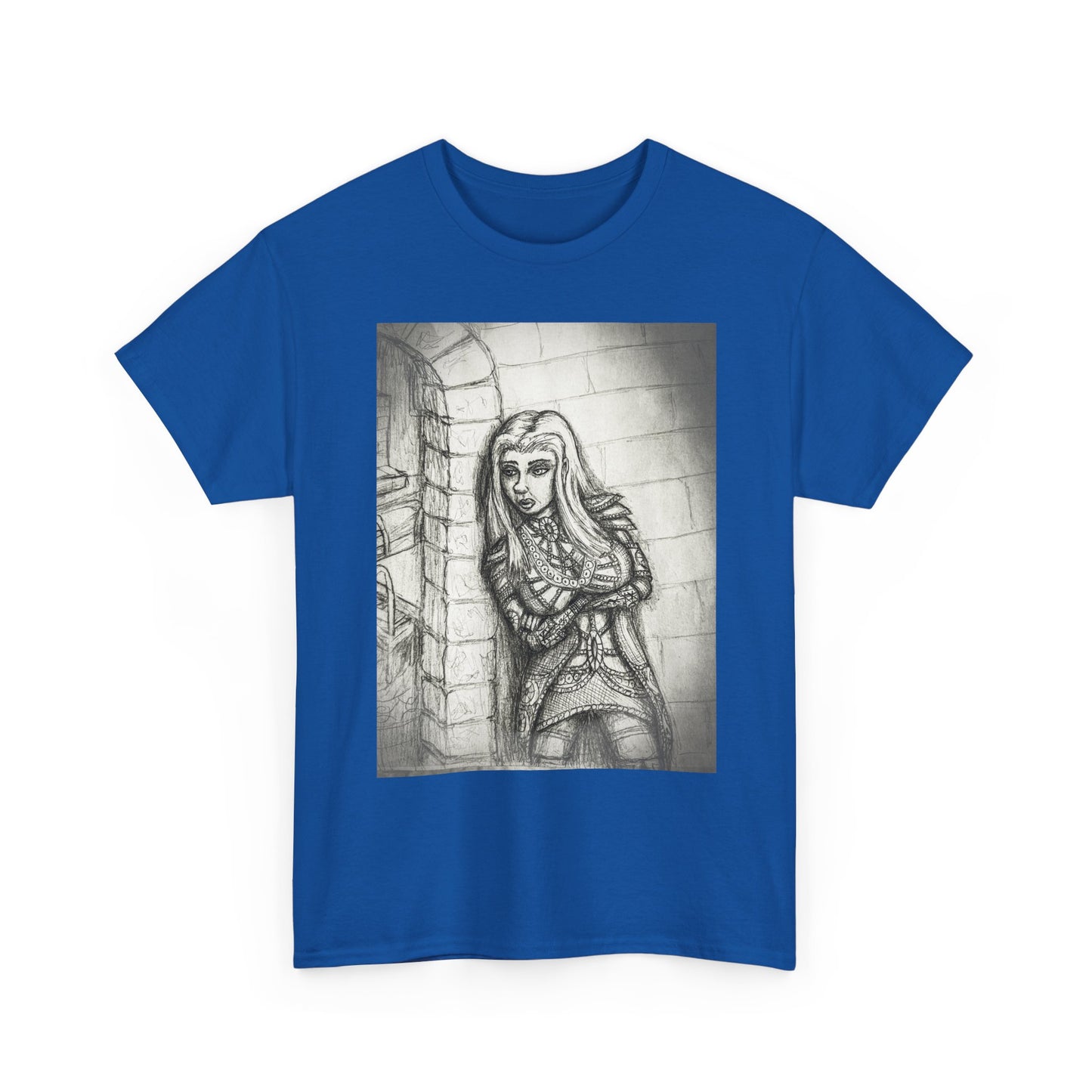 Fantasy Female Elf B & W Unisex Tee