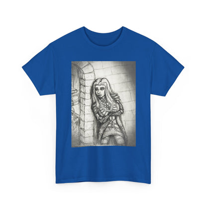 Fantasy Female Elf B & W Unisex Tee