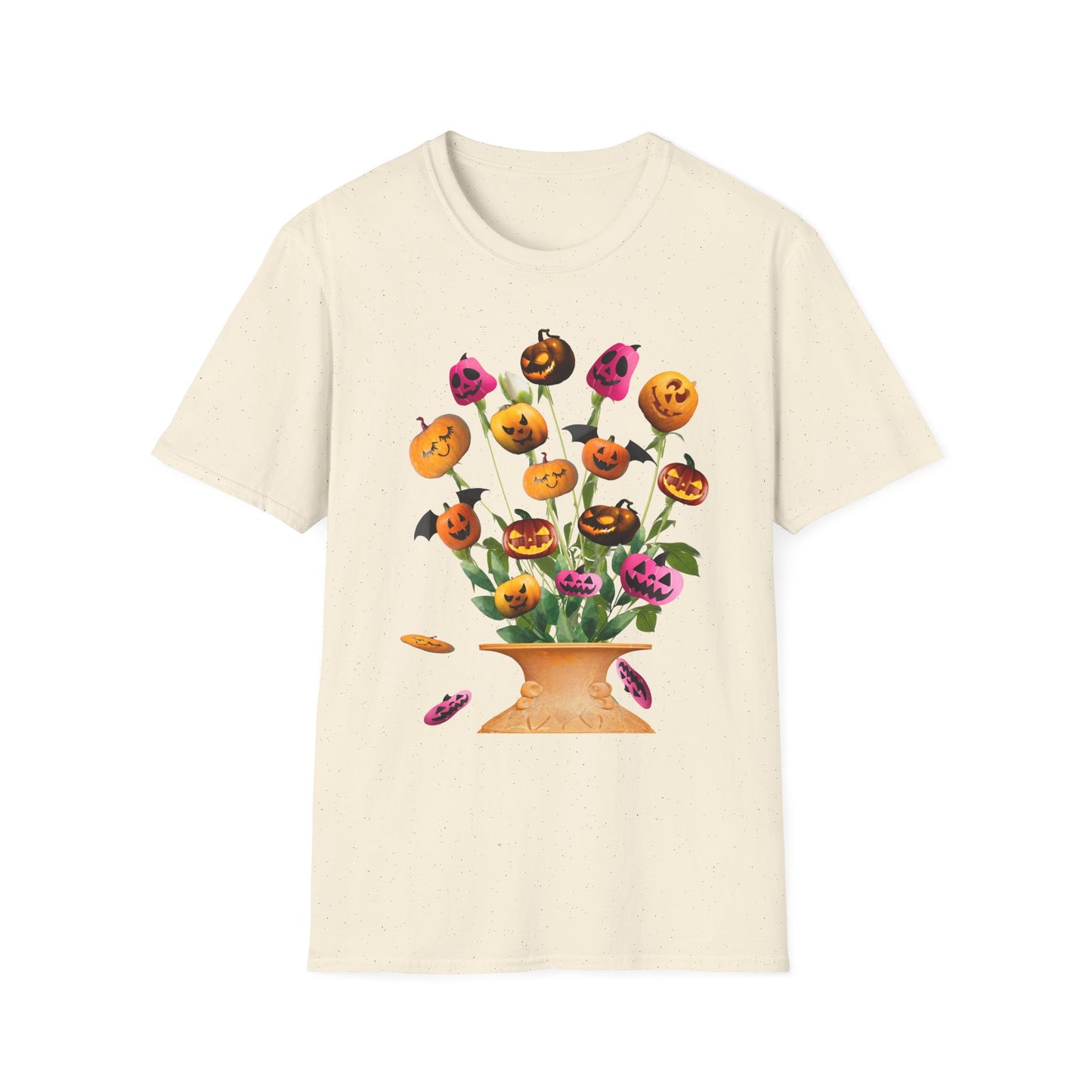 Halloween Pumpkin Bouquet T-Shirt, Cute Fall Tee, Unisex Graphic Shirt, Ideal for Halloween Parties, Seasonal Gift Idea