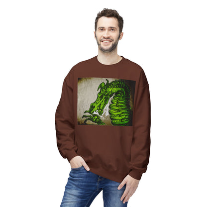 Vintage Green Dragon Unisex Midweight Softstyle Fleece Crewneck Sweatshirt