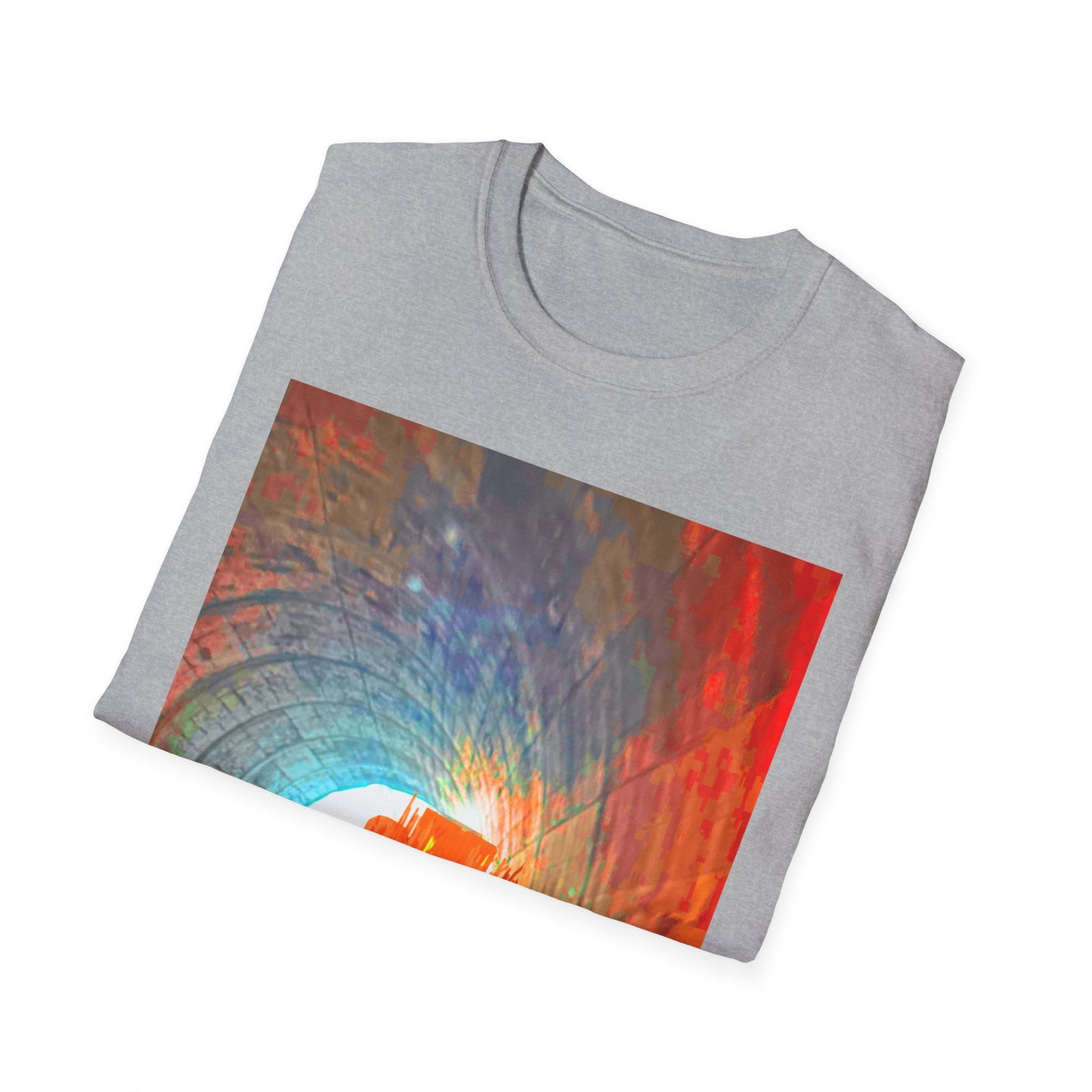 Vibrant Adventure motorcycle T-Shirt | Unisex Softstyle Tee, Casual Streetwear, Trendy Graphic Top, Unique Gift for Travelers, Colorful Artwork Shirt