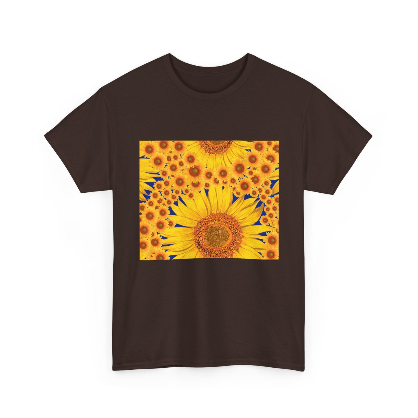 Sunflower Vibes Unisex Heavy Cotton Tee - Perfect for Summer, Nature Lovers, Gardening Celebrations, Casual Wear, Gift Ideas
