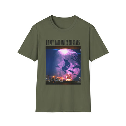 Halloween Graphic Tee, Witch Unisex Softstyle T-Shirt, Spooky Apparel, Trick or Treat Shirt, Halloween Gifts, Fall Fashion