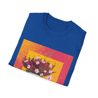 Floral Bouquet Textured Unisex Softstyle T-Shirt, Casual Tee, Gift for Garden Lovers, Spring Fashion, Housewarming Gift, Floral Art