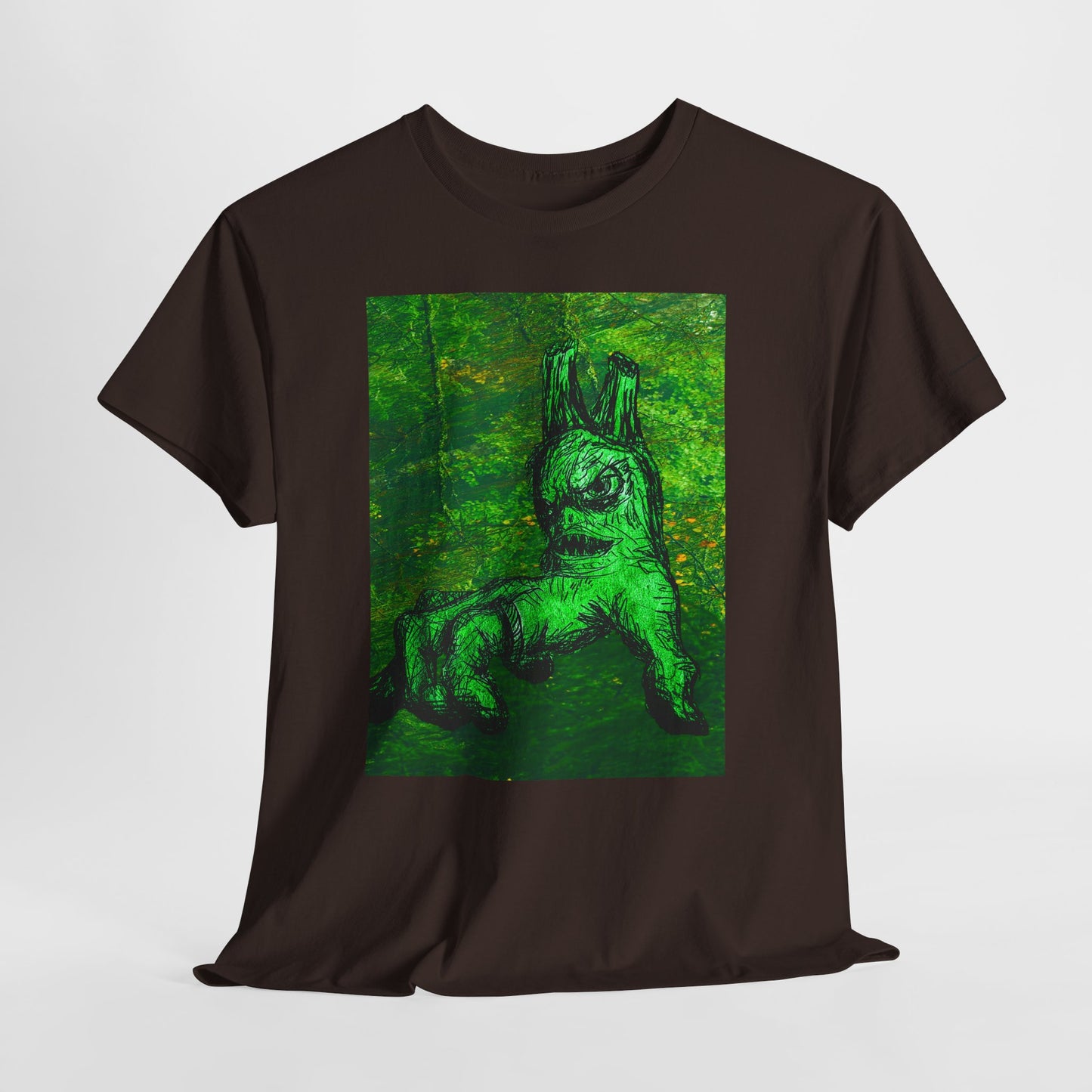 Graphic Tee — Neon Green Fantasy Art