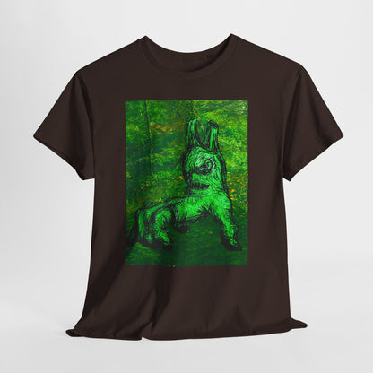 Graphic Tee — Neon Green Fantasy Art