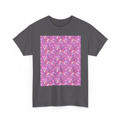 Colorful Floral and Glass Fish Pattern Tee, Unisex T-Shirt, Spring Fashion, Gift for Her, Casual Wear, Eco-Friendly Apparel, Birthday Gift