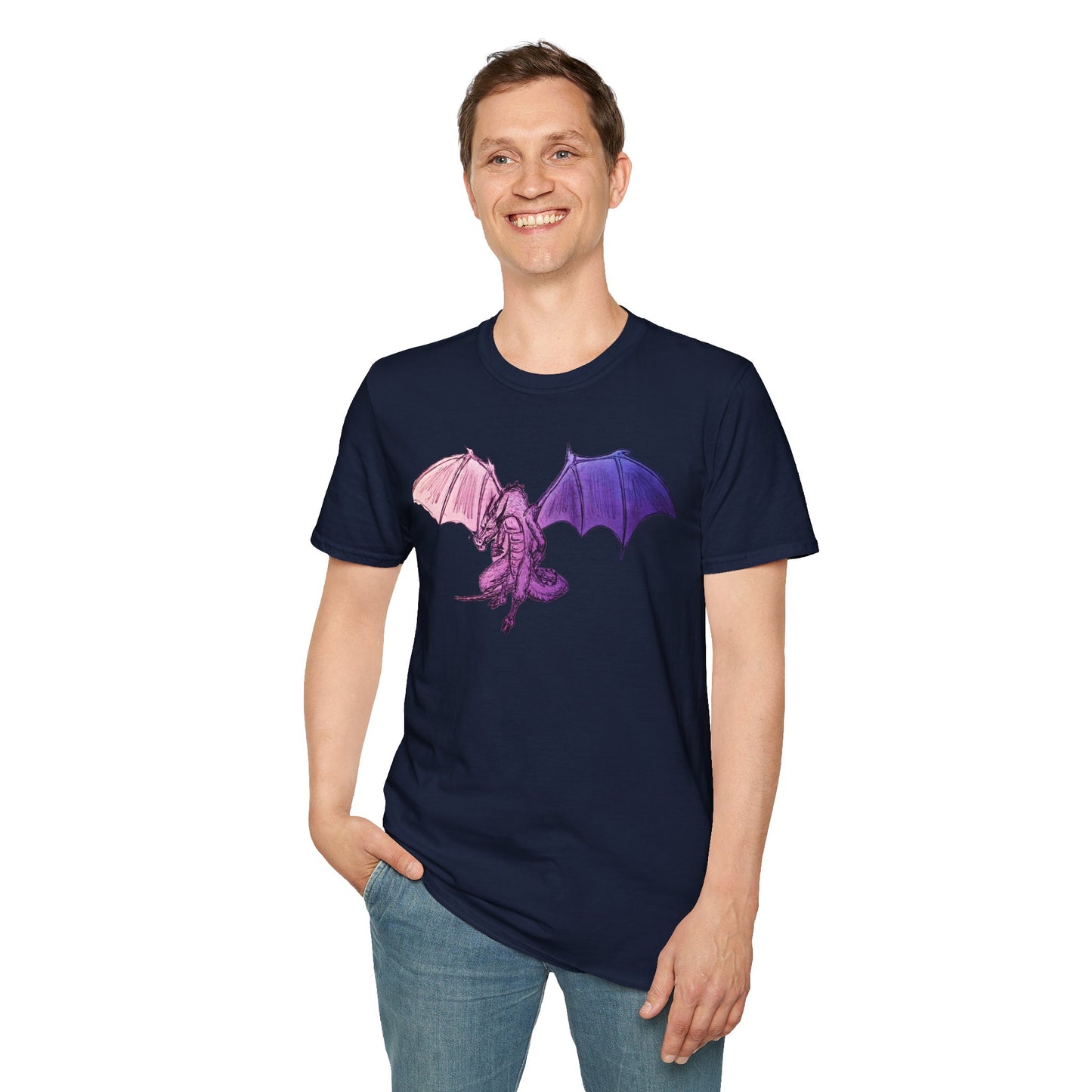 Fantasy Dragon Flight T-Shirt - Unisex Softstyle Tee